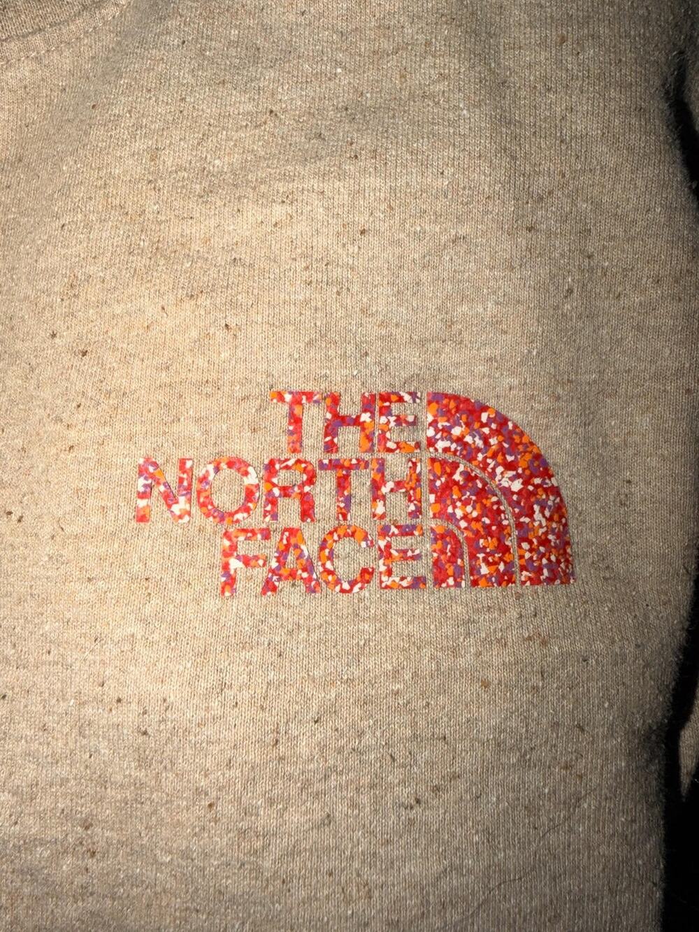 The North Face Men’s XS Oatmeal Speckled Logo Crewneck Sweatshirt
